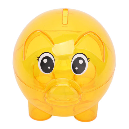 Transparent Plastic Money Saving Box Break Resistance Pig Shaped Piggy Bank for ChildrenL