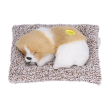 Realistic Sleeping Dog Adorable Sleeping Puppy Children Toys Decorations Gifts for Boys GirlsDirt White Block Nap Dog