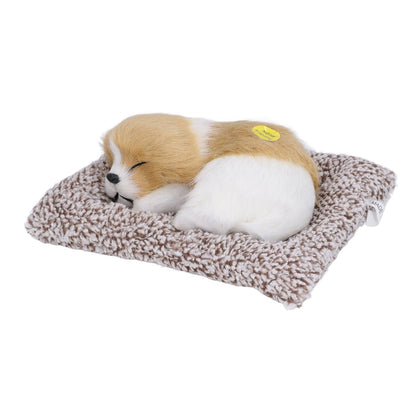 Realistic Sleeping Dog Adorable Sleeping Puppy Children Toys Decorations Gifts for Boys GirlsDirt White Block Nap Dog - view 7