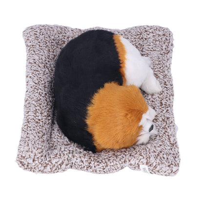 Simulation Dog with Sound Lovely Vivid Novel Gifts Plush Plastic Material Dog Toy Car Decoration Big Dog Beagle The - view 5