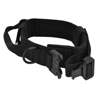 Traction Dog Collar with Buckle Nylon Iron Training Hunting Collar Pet Accessory for OutdoorBlack XL