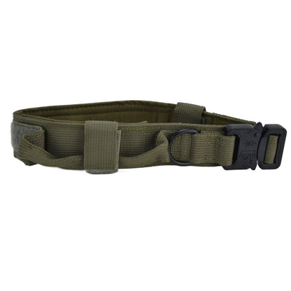 Traction Dog Collar with Buckle Nylon Iron Training Hunting Collar Pet Accessory for OutdoorGreen M - view 4