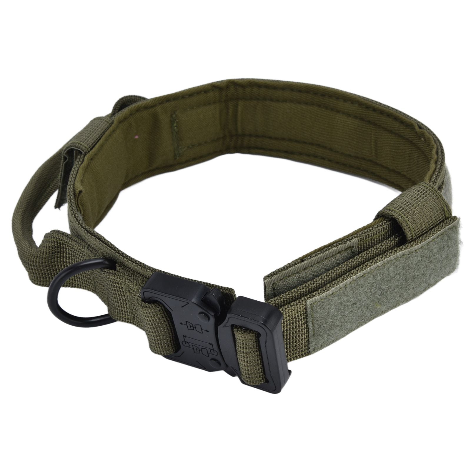 Traction Dog Collar with Buckle Nylon Iron Training Hunting Collar Pet Accessory for OutdoorGreen M - view 6