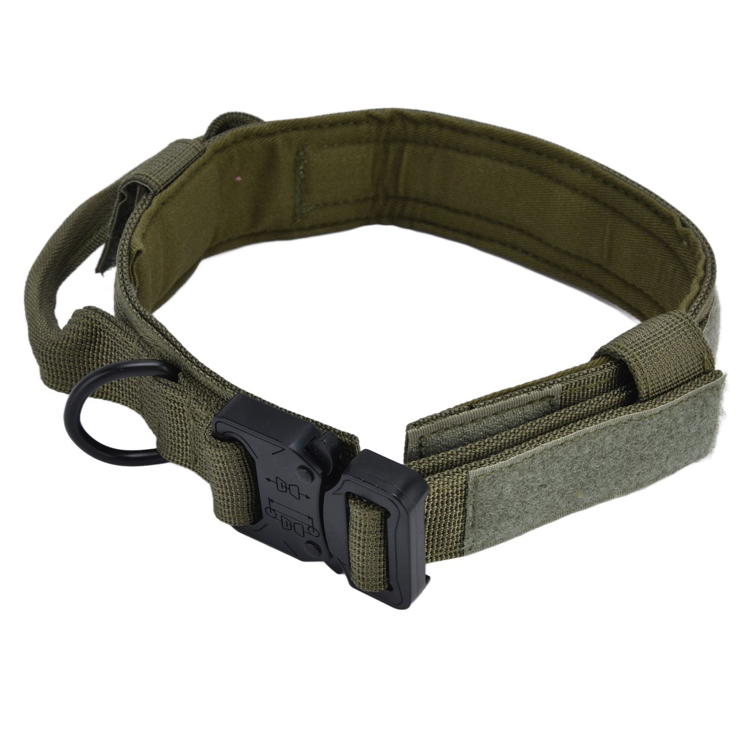 Traction Dog Collar with Buckle Nylon Iron Training Hunting Collar Pet Accessory for OutdoorGreen M - view 7