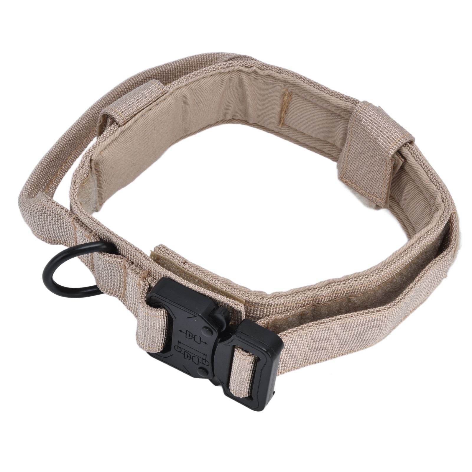 Traction Dog Collar with Buckle Nylon Iron Training Hunting Collar Pet Accessory for OutdoorKhaki XL - view 3