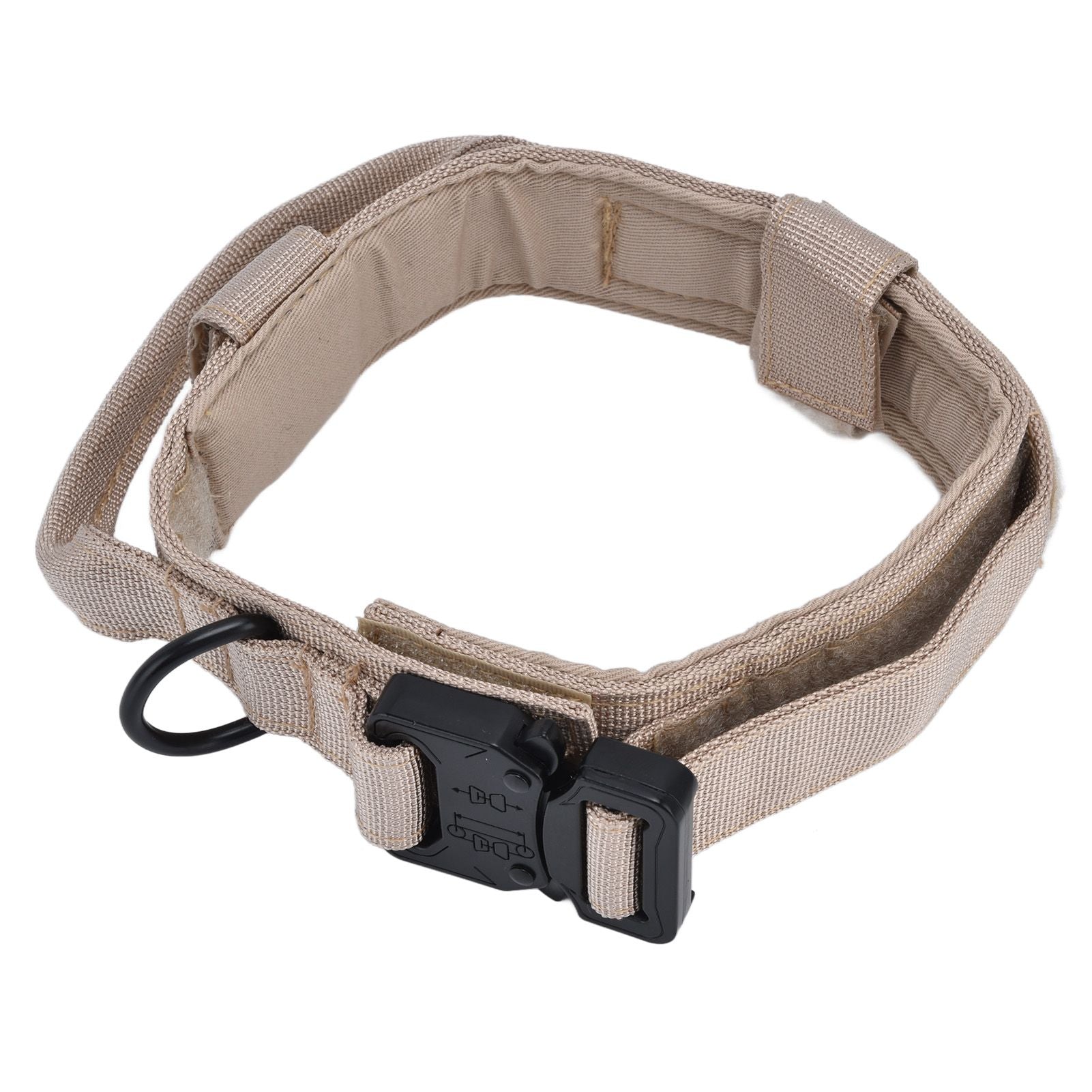 Traction Dog Collar with Buckle Nylon Iron Training Hunting Collar Pet Accessory for OutdoorKhaki XL - view 5
