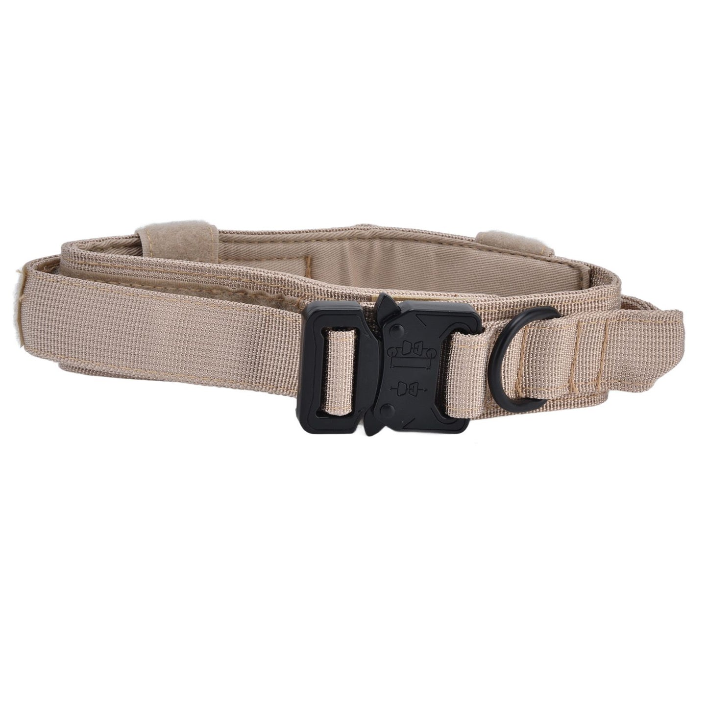 Traction Dog Collar with Buckle Nylon Iron Training Hunting Collar Pet Accessory for OutdoorKhaki XL - view 6