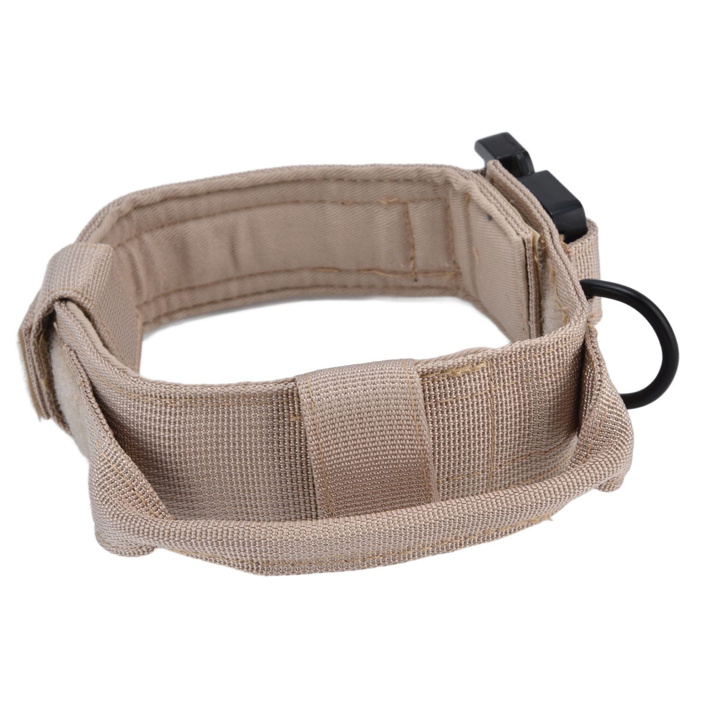 Traction Dog Collar with Buckle Nylon Iron Training Hunting Collar Pet Accessory for OutdoorKhaki XL - view 10
