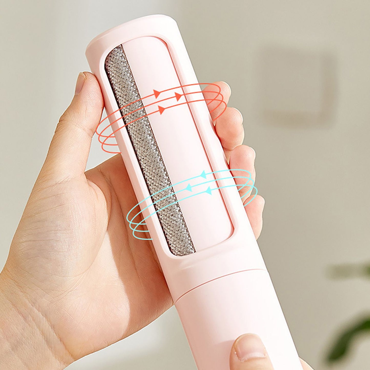 Rotation Pet Hair Remover Portable Mini Static Dog Hair Lint Remover Cleaning Device for Household Pink - view 2
