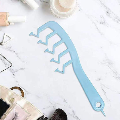 Z Shape Hair Comb Plastic Portable Detangling Combs Hair Styling Tool for Beauty SalonBlue - view 2