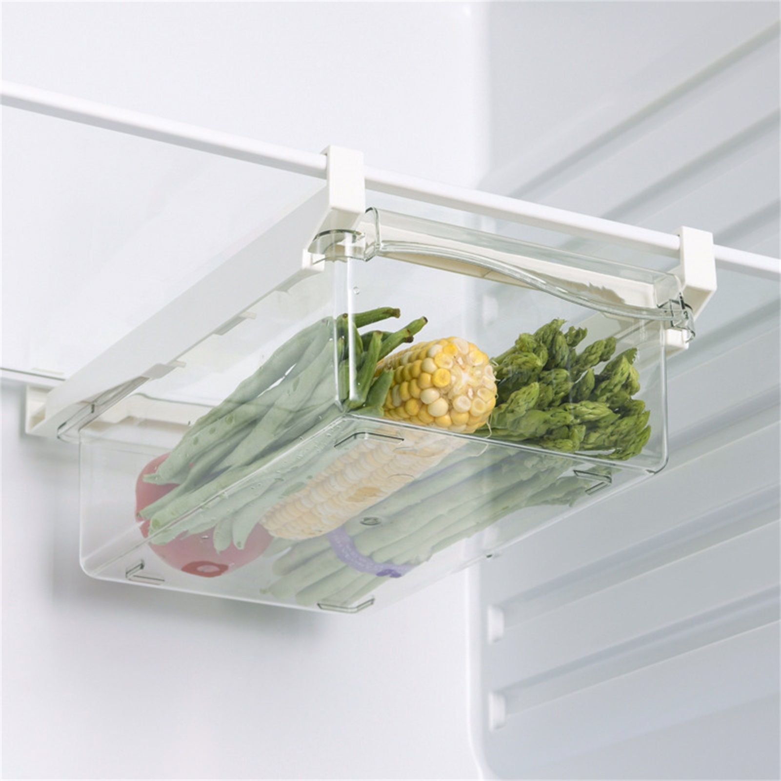Clear Organizing Bin Durable ABS PET Drawer Type Transparent Design Wide Application Egg Storage BinVegetable Bin with Holder - view 2