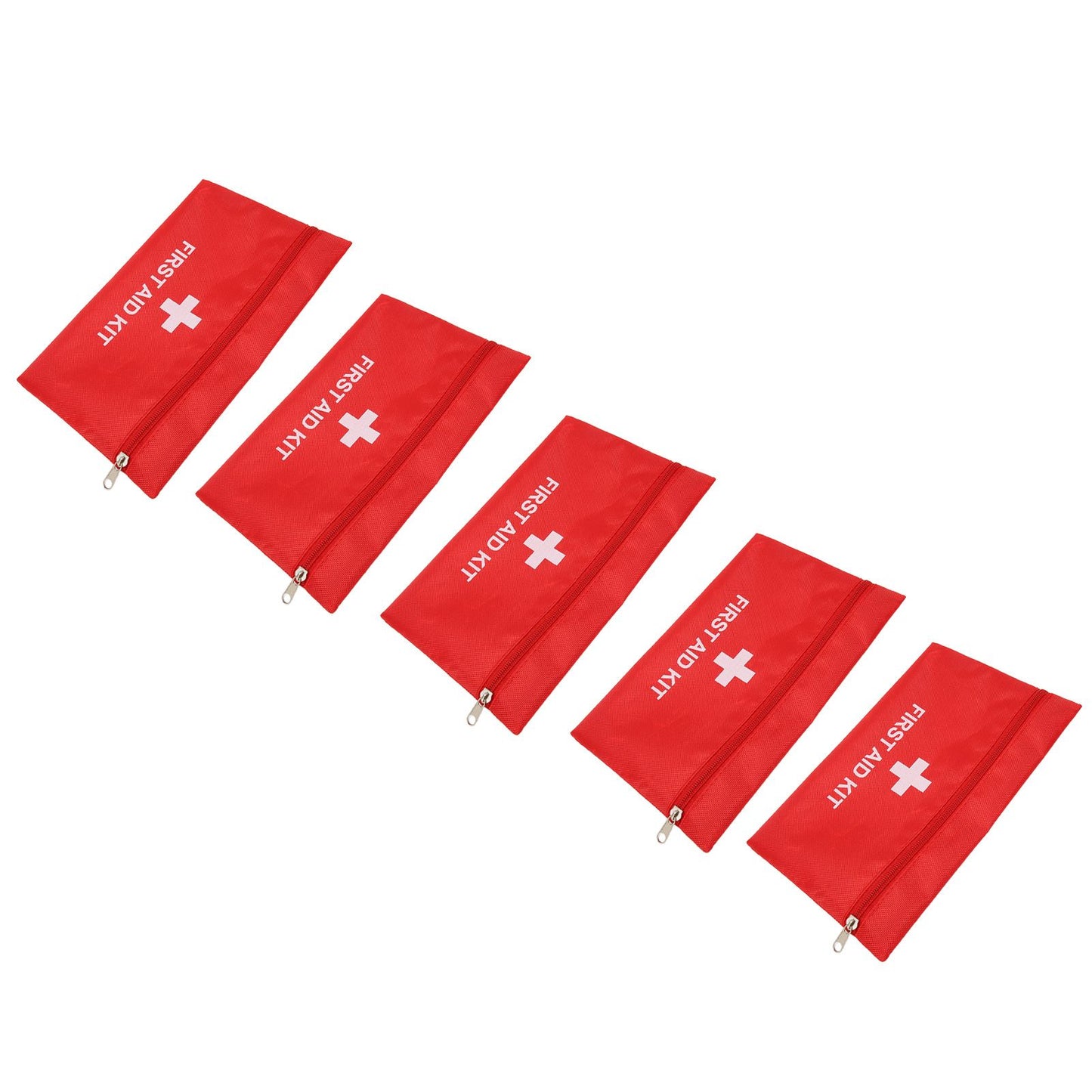 5Pcs/Set Potable Medicine Bag Empty Aid Case Rescue Pouch Waterproof Nylon Red for Home Outdoor Travel Large 25x16cm/9.84x6.3in - view 6