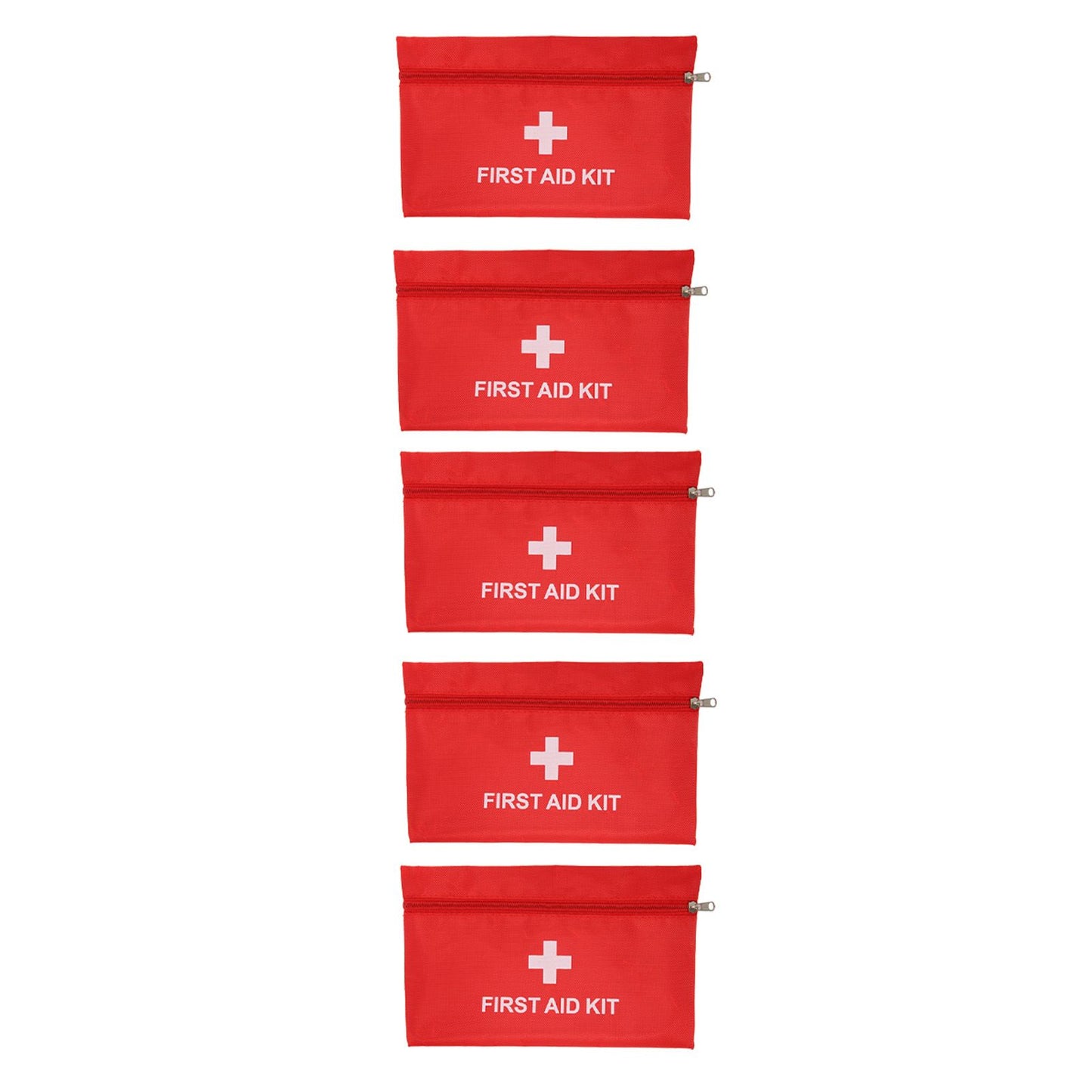 5Pcs/Set Potable Medicine Bag Empty Aid Case Rescue Pouch Waterproof Nylon Red for Home Outdoor Travel Large 25x16cm/9.84x6.3in - view 7