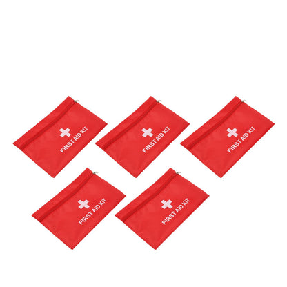 5Pcs/Set Potable Medicine Bag Empty Aid Case Rescue Pouch Waterproof Nylon Red for Home Outdoor Travel Large 25x16cm/9.84x6.3in - view 9