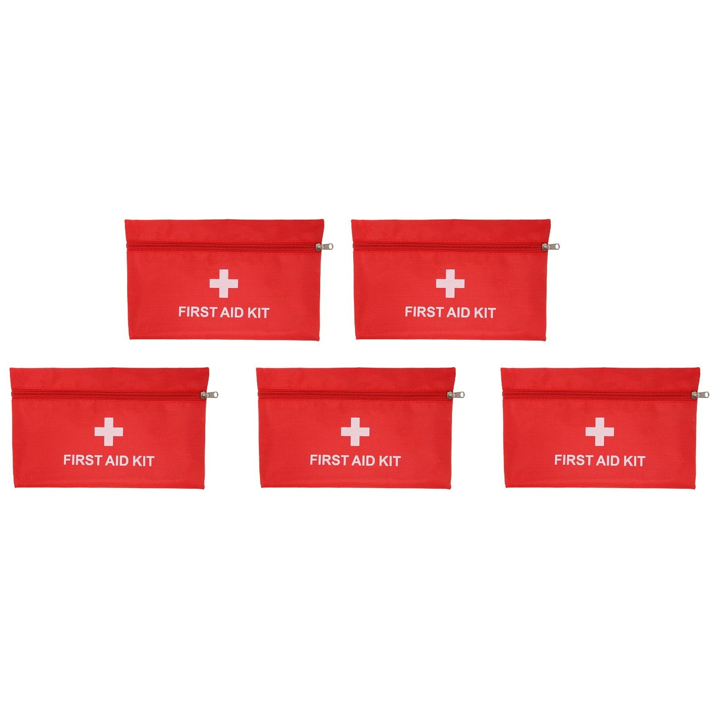 5Pcs/Set Potable Medicine Bag Empty Aid Case Rescue Pouch Waterproof Nylon Red for Home Outdoor Travel Small 20x14cm/7.87x5.51in - view 5