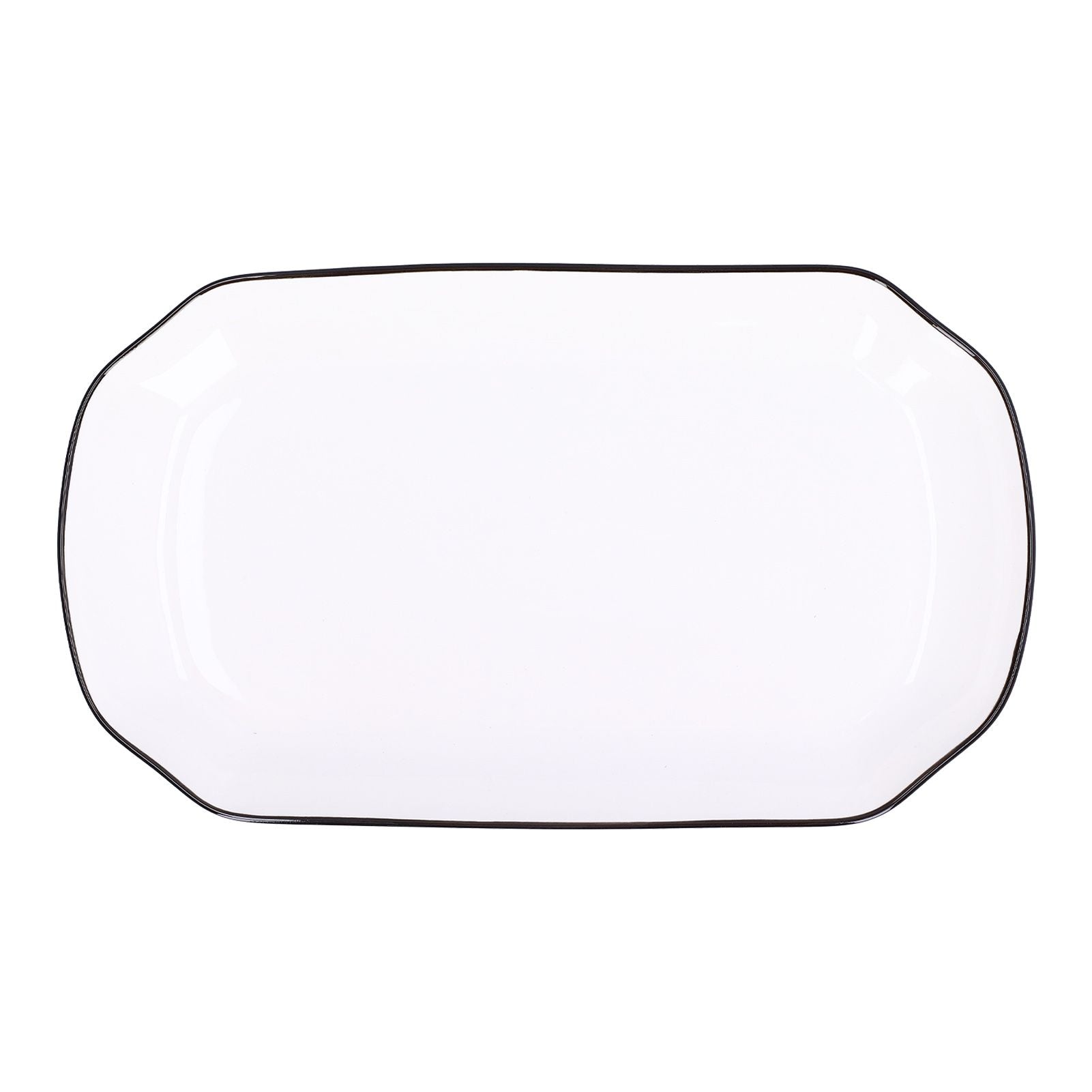 12in Dinner Plate Dish 550ml White Ceramic Noodle Soup Fish Plate Kitchen Tableware for Restaurant - view 3