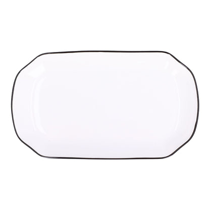 12in Dinner Plate Dish 550ml White Ceramic Noodle Soup Fish Plate Kitchen Tableware for Restaurant - view 3