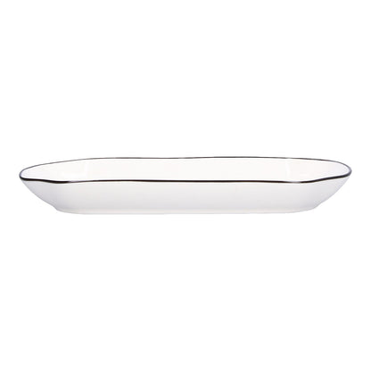 12in Dinner Plate Dish 550ml White Ceramic Noodle Soup Fish Plate Kitchen Tableware for Restaurant - view 4