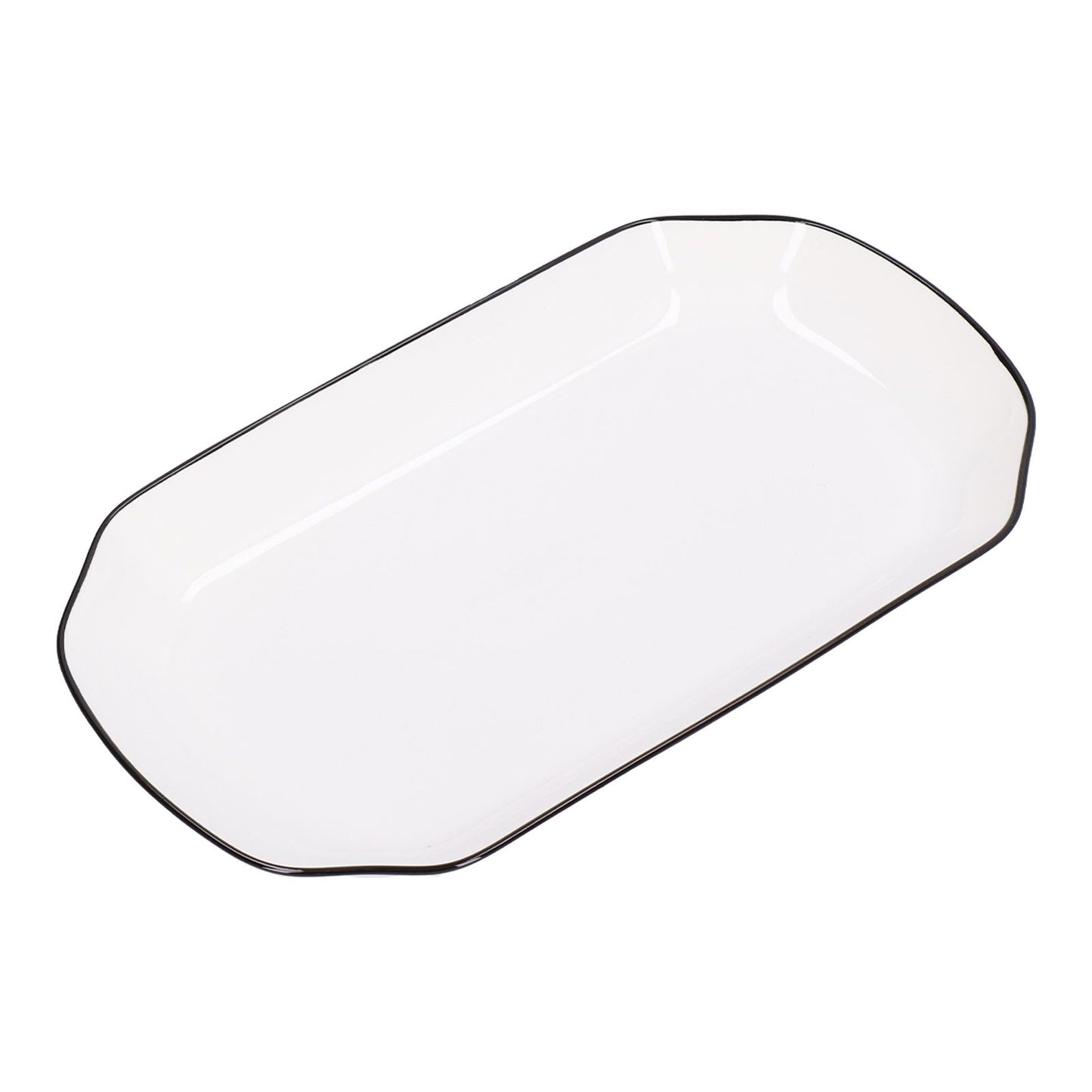 12in Dinner Plate Dish 550ml White Ceramic Noodle Soup Fish Plate Kitchen Tableware for Restaurant - view 5