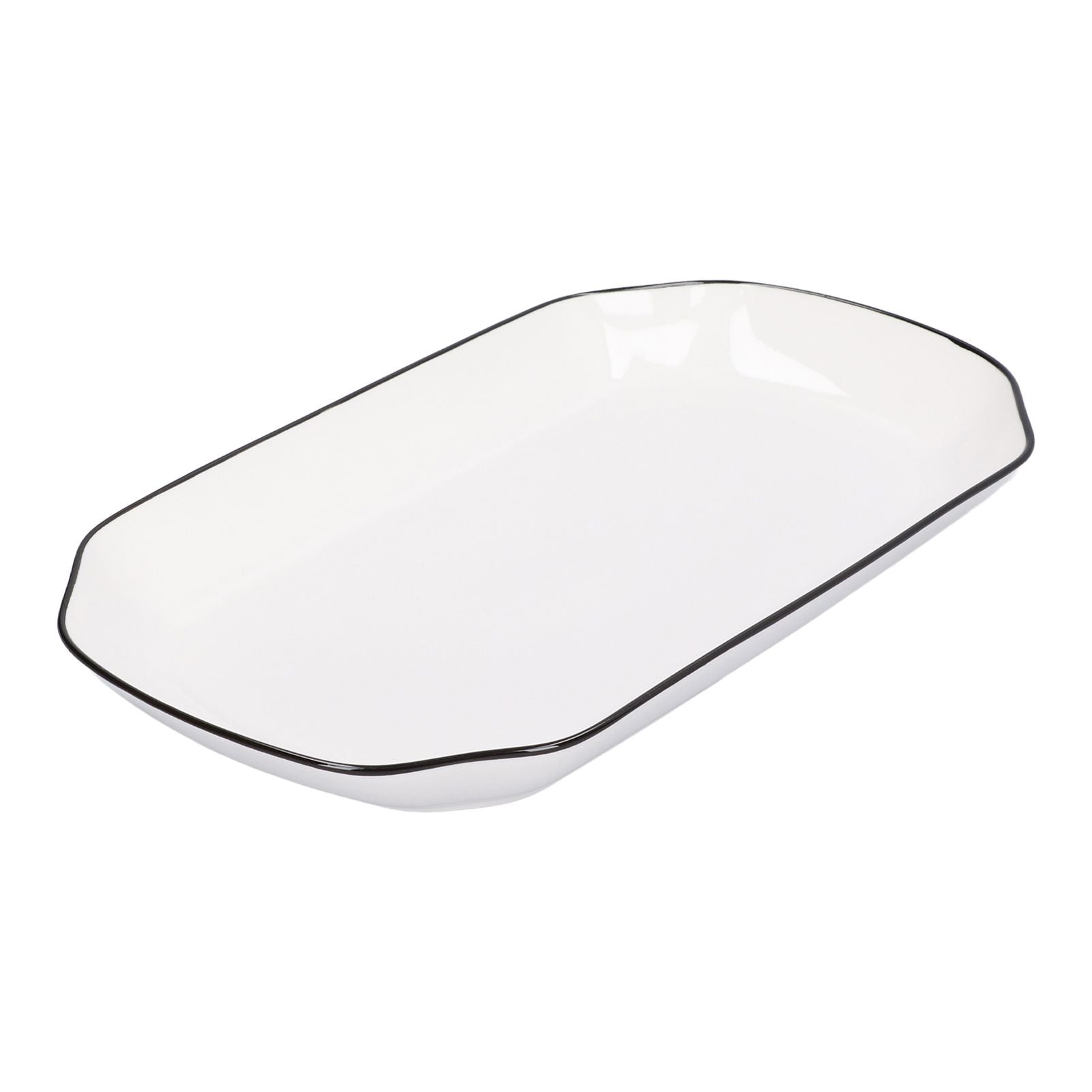 12in Dinner Plate Dish 550ml White Ceramic Noodle Soup Fish Plate Kitchen Tableware for Restaurant - view 7