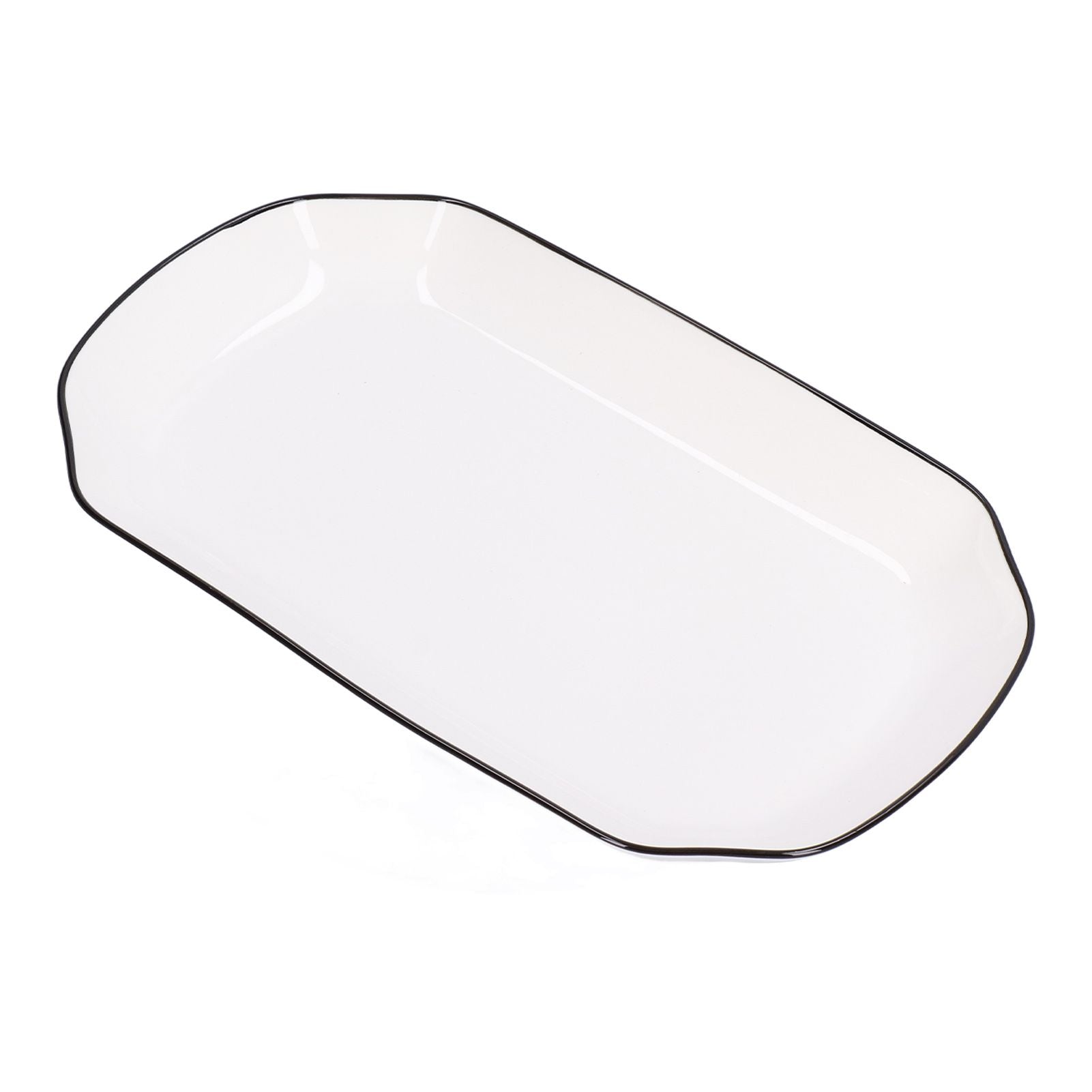 12in Dinner Plate Dish 550ml White Ceramic Noodle Soup Fish Plate Kitchen Tableware for Restaurant - view 8
