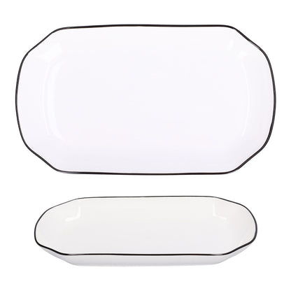12in Dinner Plate Dish 550ml White Ceramic Noodle Soup Fish Plate Kitchen Tableware for Restaurant - view 10
