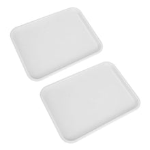 2pcs Food Tray Multifunctional Thickened Slip Resistance Chinese Fast Food Serving Tray for Dining Hall Restaurants White - view 2
