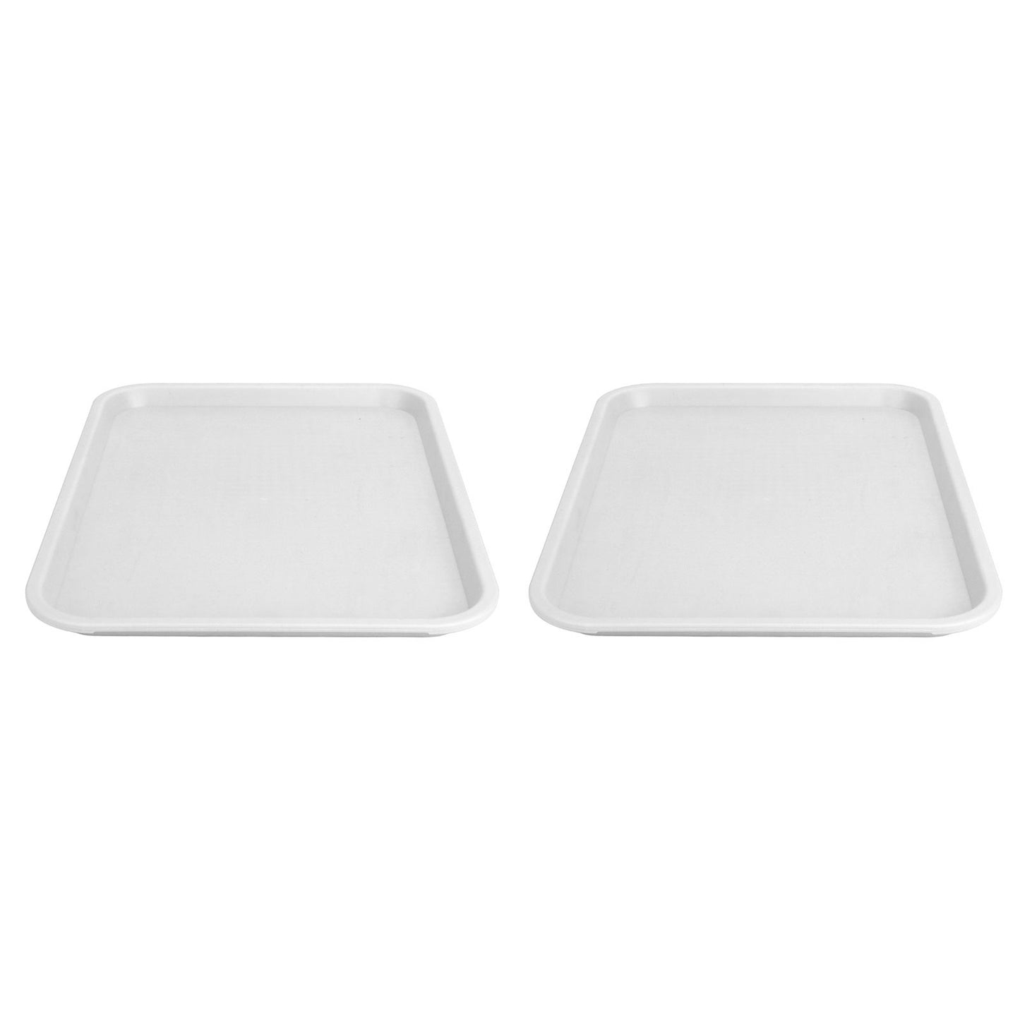 2pcs Food Tray Multifunctional Thickened Slip Resistance Chinese Fast Food Serving Tray for Dining Hall Restaurants White - view 4