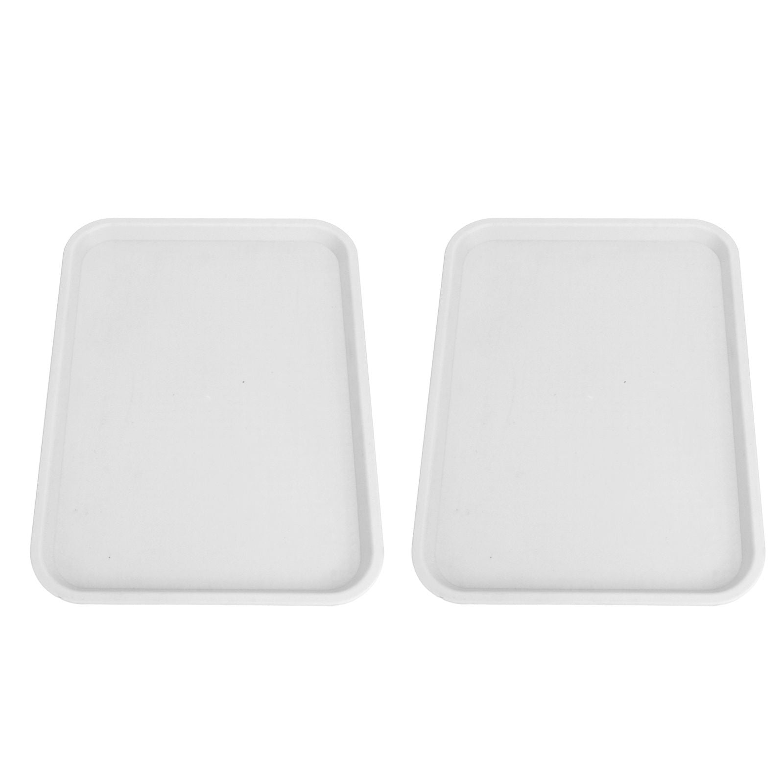 2pcs Food Tray Multifunctional Thickened Slip Resistance Chinese Fast Food Serving Tray for Dining Hall Restaurants White - view 6