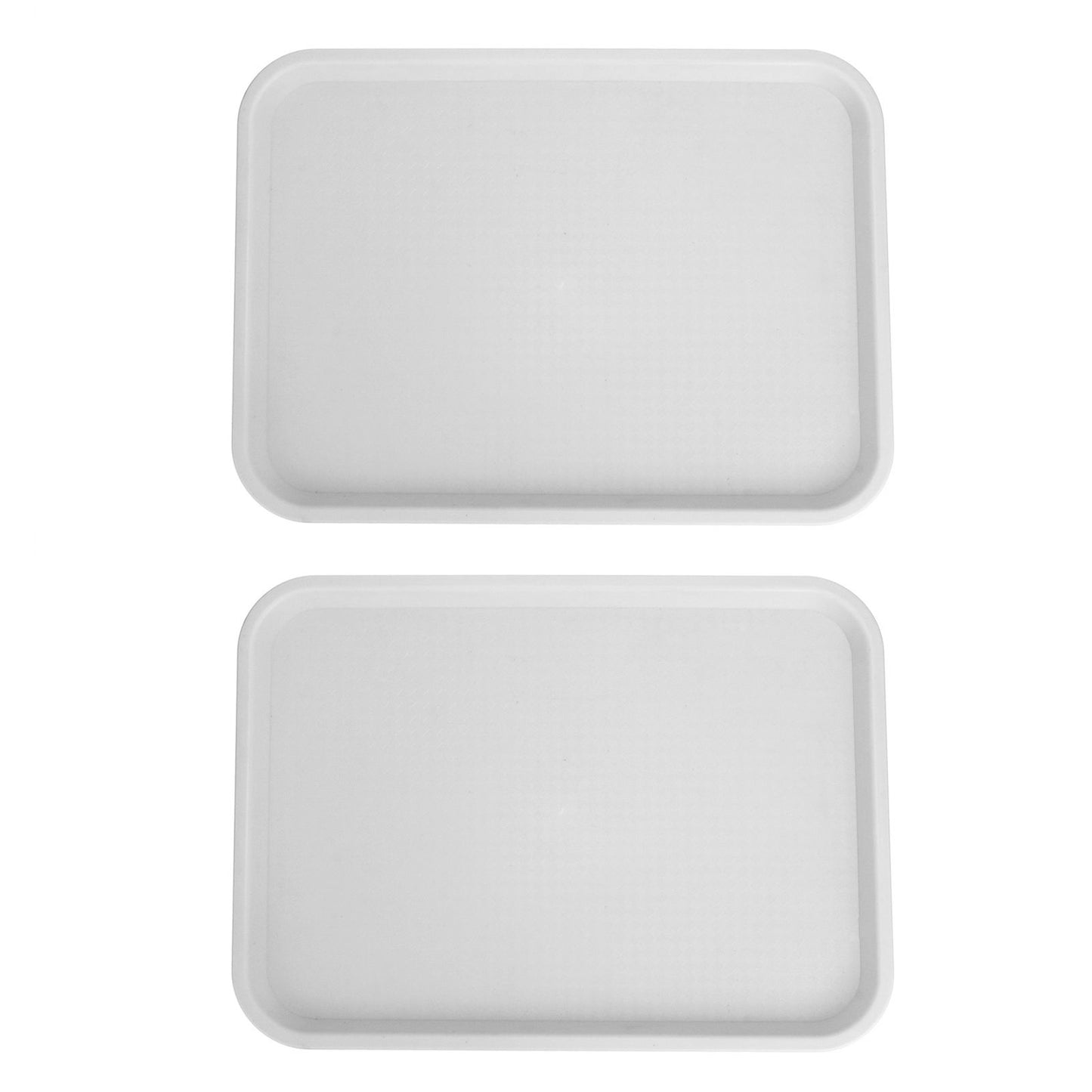 2pcs Food Tray Multifunctional Thickened Slip Resistance Chinese Fast Food Serving Tray for Dining Hall Restaurants White - view 8
