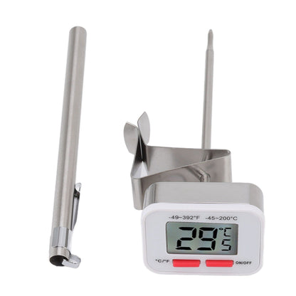 Food Thermometer Regulable Clip Large Display Screen Detachable Stainless Steel White Kitchen Thermometer - view 2