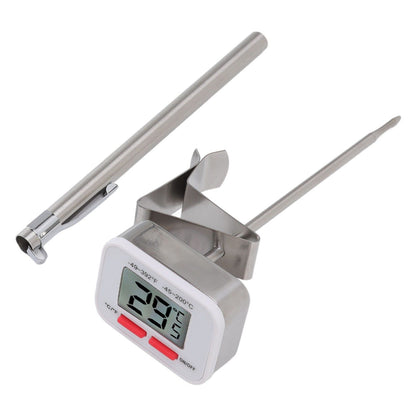 Food Thermometer Regulable Clip Large Display Screen Detachable Stainless Steel White Kitchen Thermometer - view 4