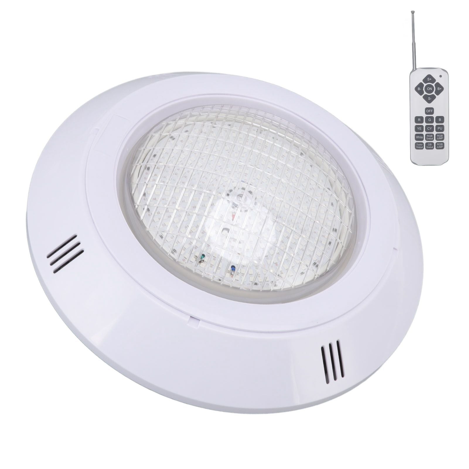 Pool LED Lights AC12V RGB Colorful IP68 Waterproof Remote Control High Transmittance Durable ABS Aquarium Pool Light 18W - view 9