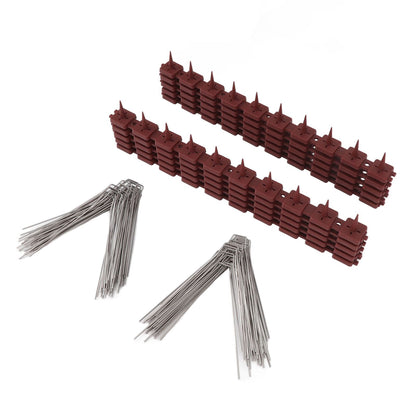 Bird Spikes 15 Feet Stainless Steel Pigeon Deterrent Spikes for Fence Roof Mailbox Window SK430 (2+2) - view 3