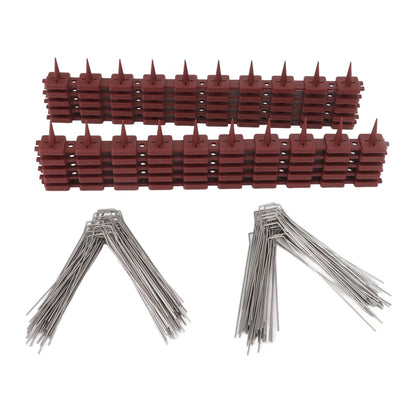 Bird Spikes 15 Feet Stainless Steel Pigeon Deterrent Spikes for Fence Roof Mailbox Window SK430 (4+2) - view 5