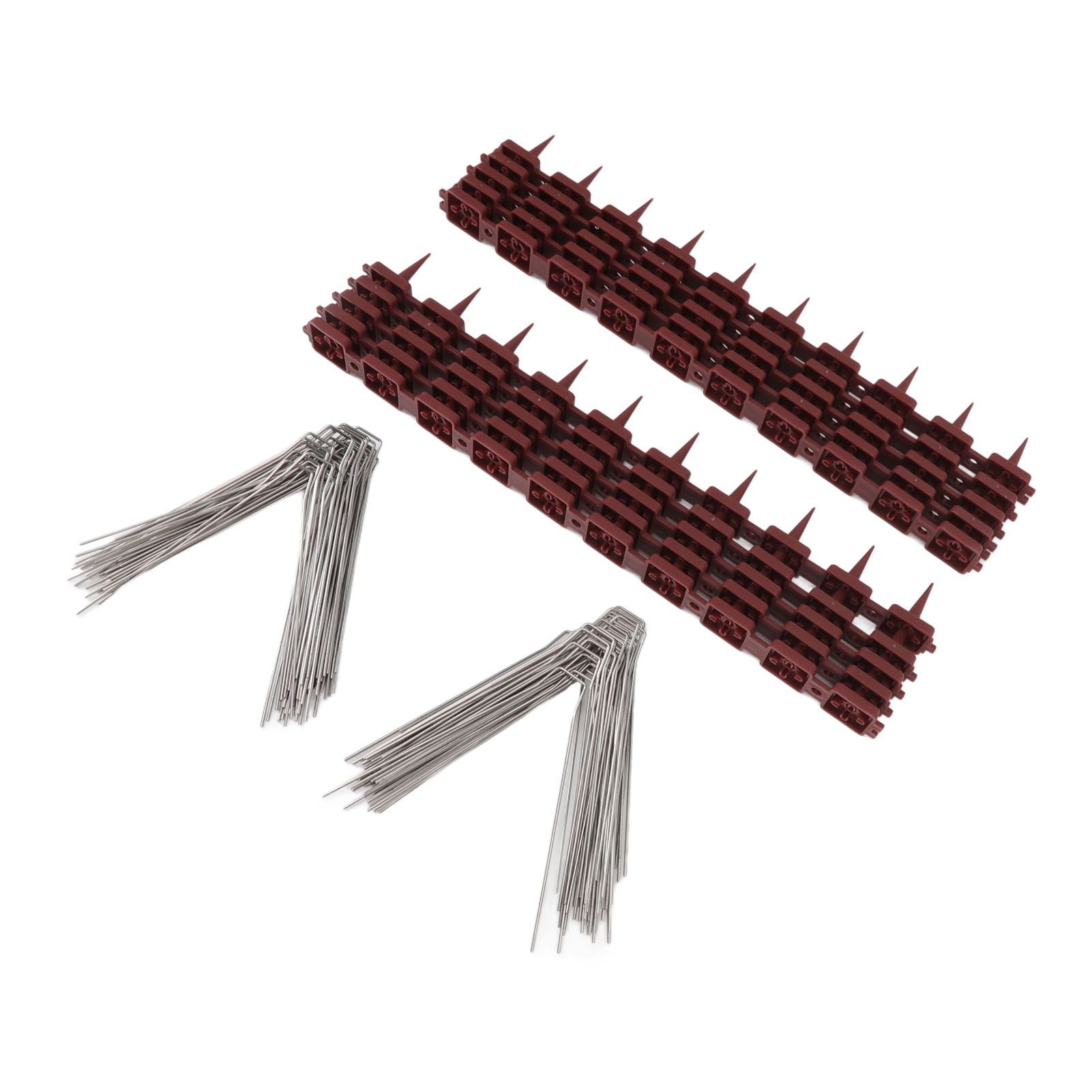 Bird Spikes 15 Feet Stainless Steel Pigeon Deterrent Spikes for Fence Roof Mailbox Window SK430 (4+2) - view 6