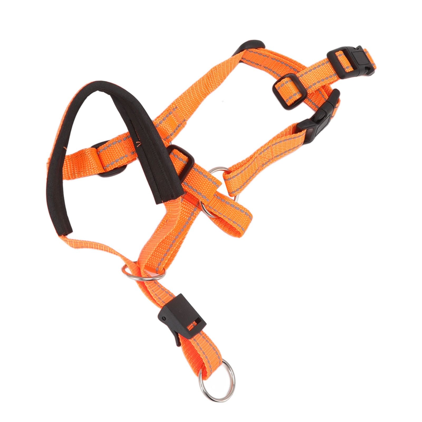 Dog Head Collar Breathable Dog Head Harness Dog Mouth Cover with Adjustable Strap for Outdoor Orange XL - view 3