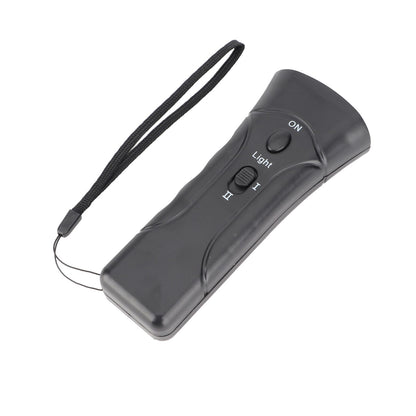 Dog Barking Deterrent Ultrasound Dual Horn Handheld Dog Bark Control Training Device for Outdoor Black - view 2