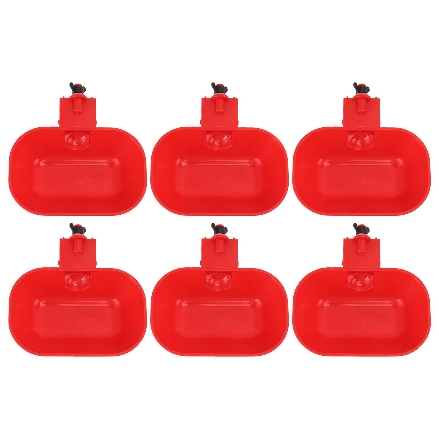 6PCS Automatic Poultry Drinking Bowls Large Thickening ABS Waterer Bowl for Cat Dog Chicken Duck G1/8 Male Thread