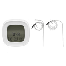 Digital Meat Thermometer with 2 Probes Touchscreen Digital Display Food Cooking Grill Thermometer with Magnet Adsorption