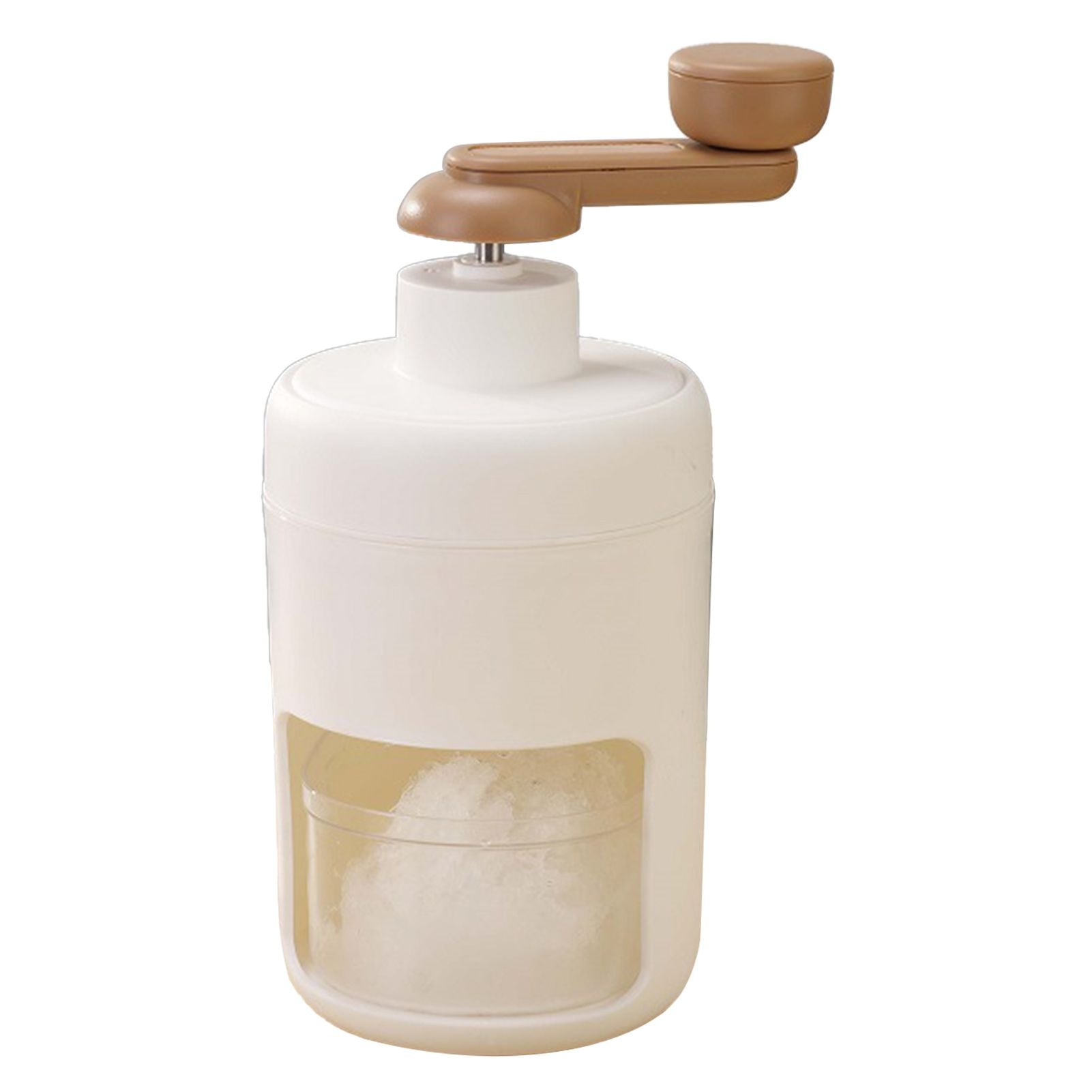Hand Crank Ice Crusher Multipurpose Food Grade Mini Snow Cone Machine for Home Use White White - view 2
