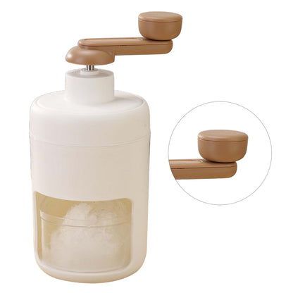 Hand Crank Ice Crusher Multipurpose Food Grade Mini Snow Cone Machine for Home Use White White - view 4