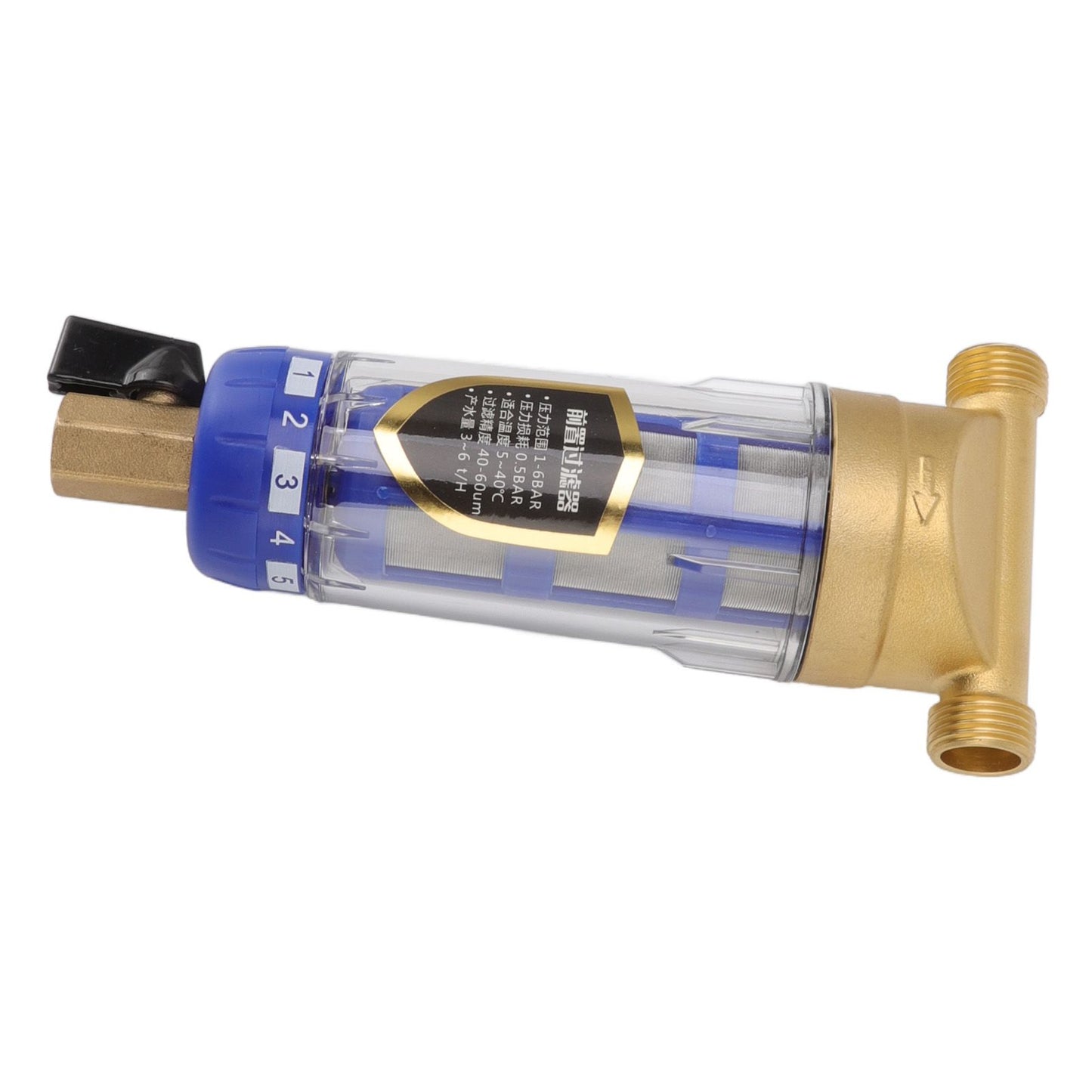 Cyclonic Sedimentation Water Filter G1/2in Backwashing Pure Copper Whole House Water Filter for Washer - view 5