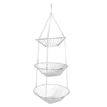 3 Tier Kitchen Hanging Fruit Basket Iron Wire Fruit Vegetable Flower Hanging Storage Basket for Indoor Outdoor - view 2