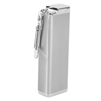 Aluminum Alloy Cigarette Case Box Hold 6pcs with Carabiner Keychain for Men Women Smoking Accessories Silver - view 4
