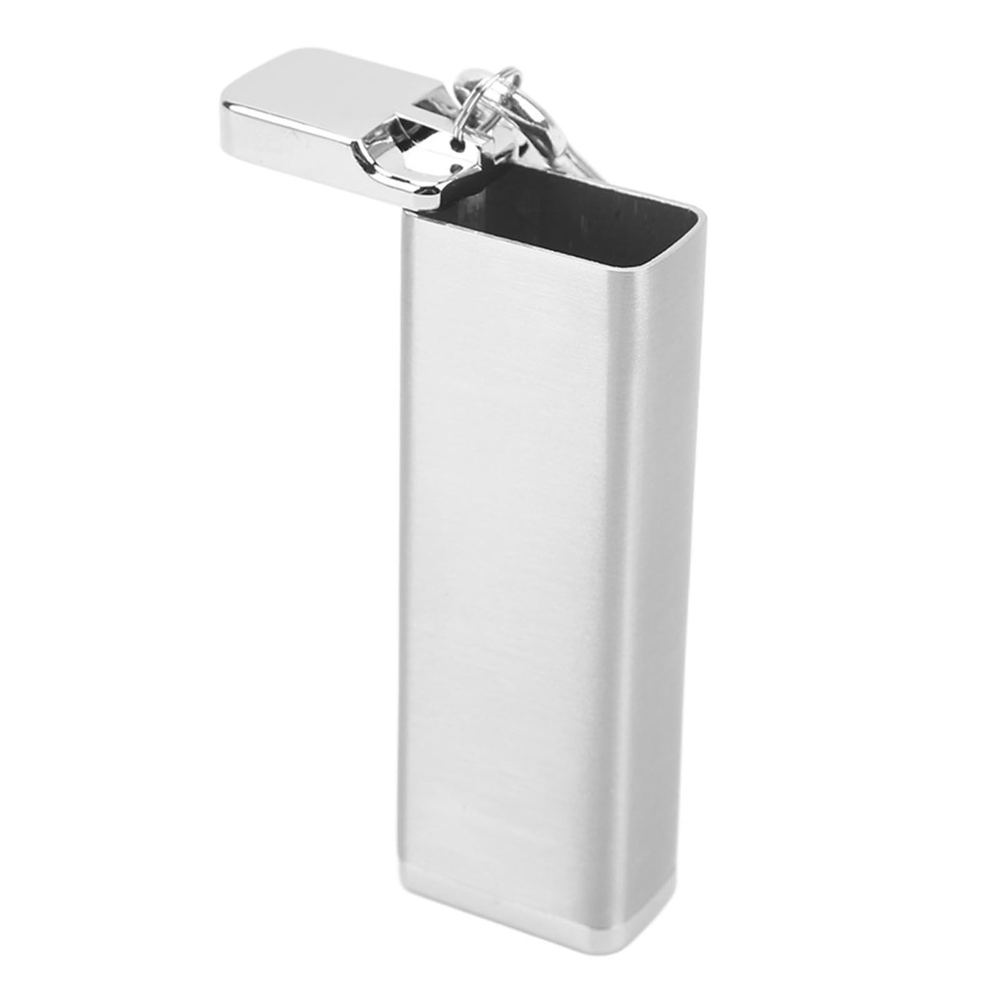 Aluminum Alloy Cigarette Case Box Hold 6pcs with Carabiner Keychain for Men Women Smoking Accessories Silver - view 5
