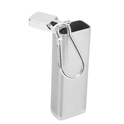 Aluminum Alloy Cigarette Case Box Hold 6pcs with Carabiner Keychain for Men Women Smoking Accessories Silver - view 6