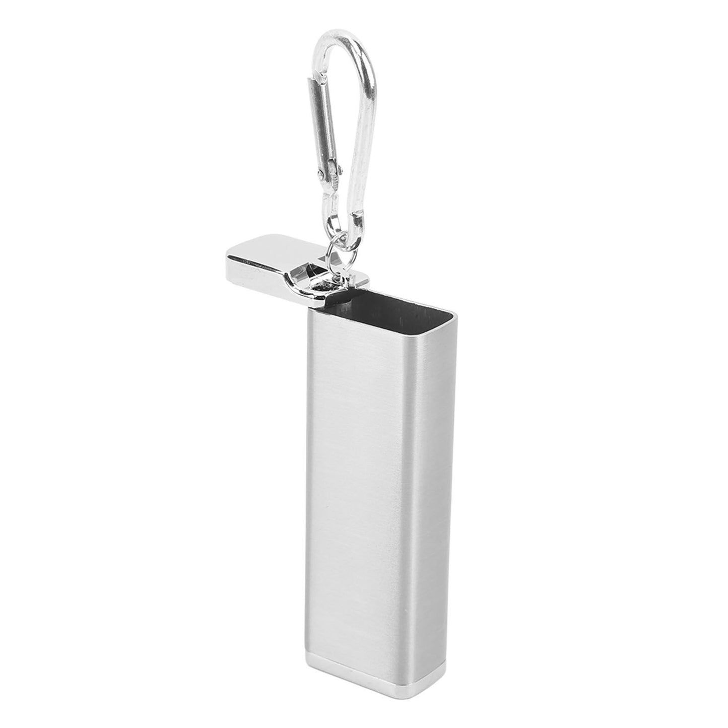Aluminum Alloy Cigarette Case Box Hold 6pcs with Carabiner Keychain for Men Women Smoking Accessories Silver - view 7