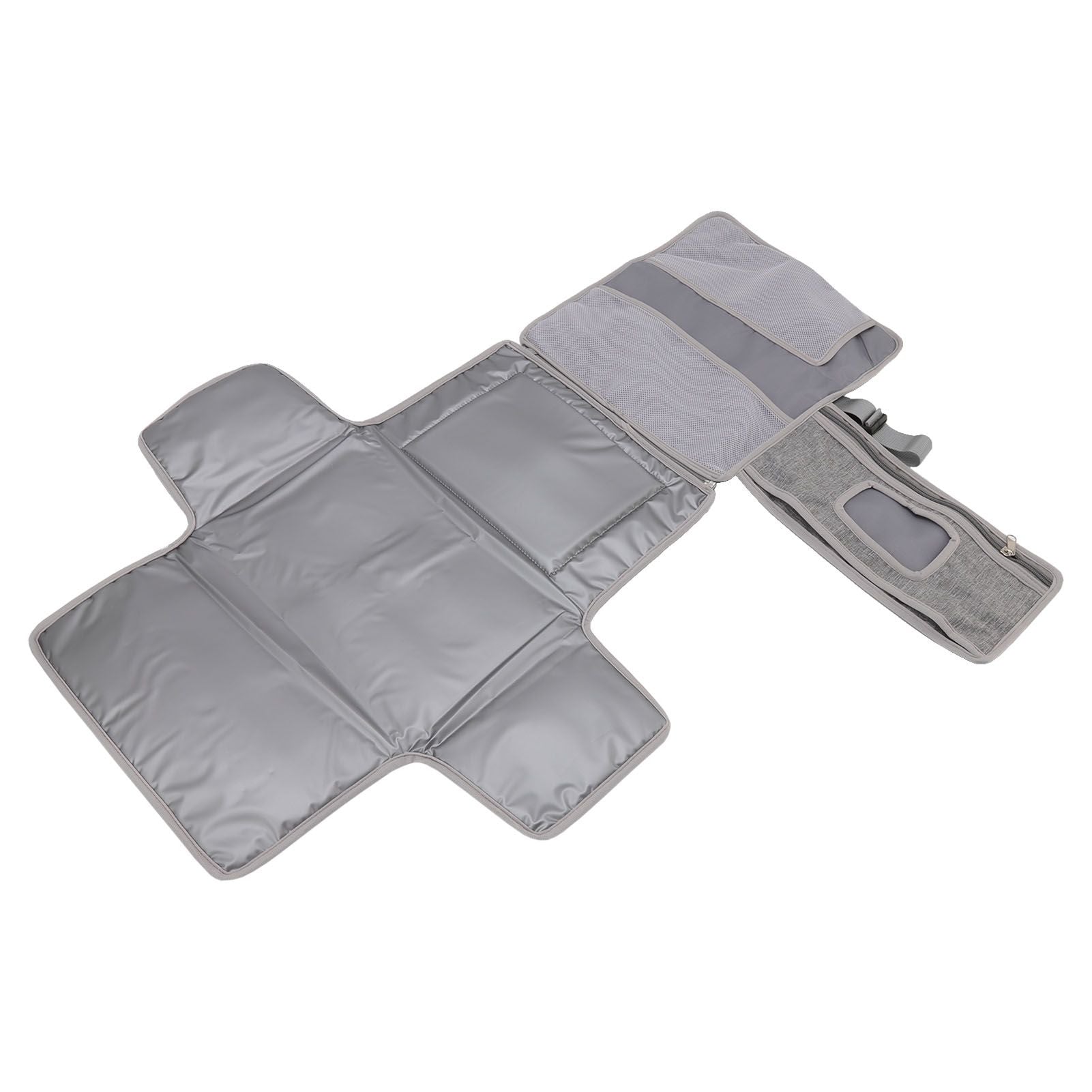 Diaper Pad Baby Changing Mat Mommy Bag with Handle Strap Foldable Detachable Travel Changing Pad Grey - view 5