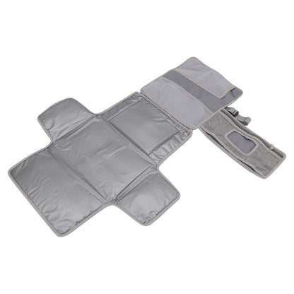 Diaper Pad Baby Changing Mat Mommy Bag with Handle Strap Foldable Detachable Travel Changing Pad Grey - view 5